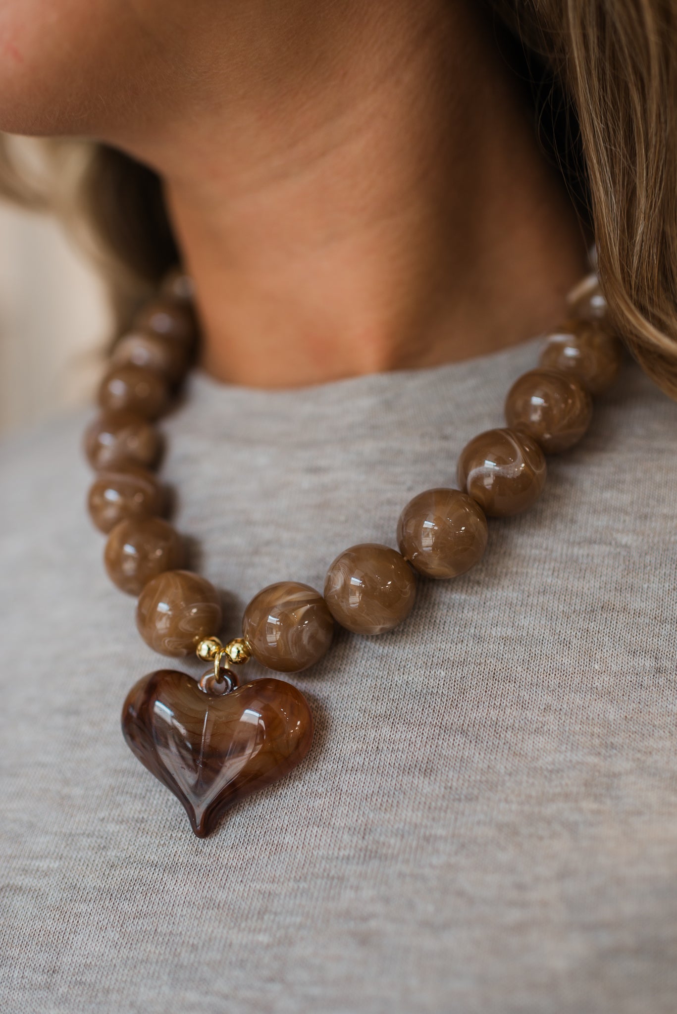 Necklace | Mocha Heart