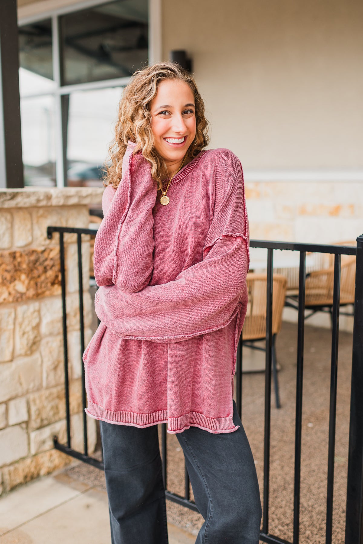Jules Sweater | Merlot