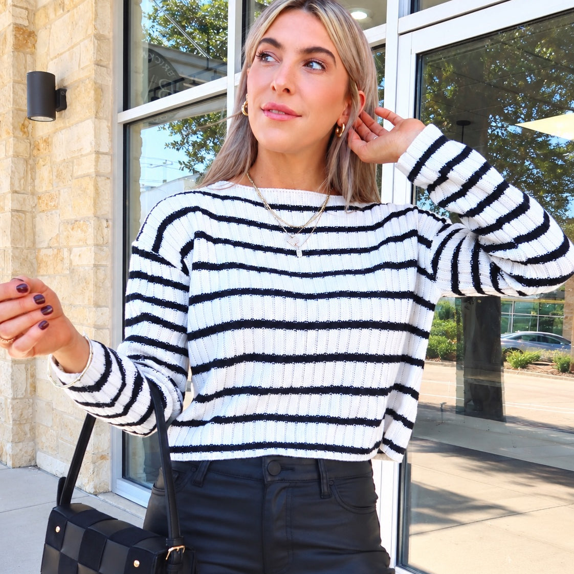 Rosslyn Top | Black + Cream