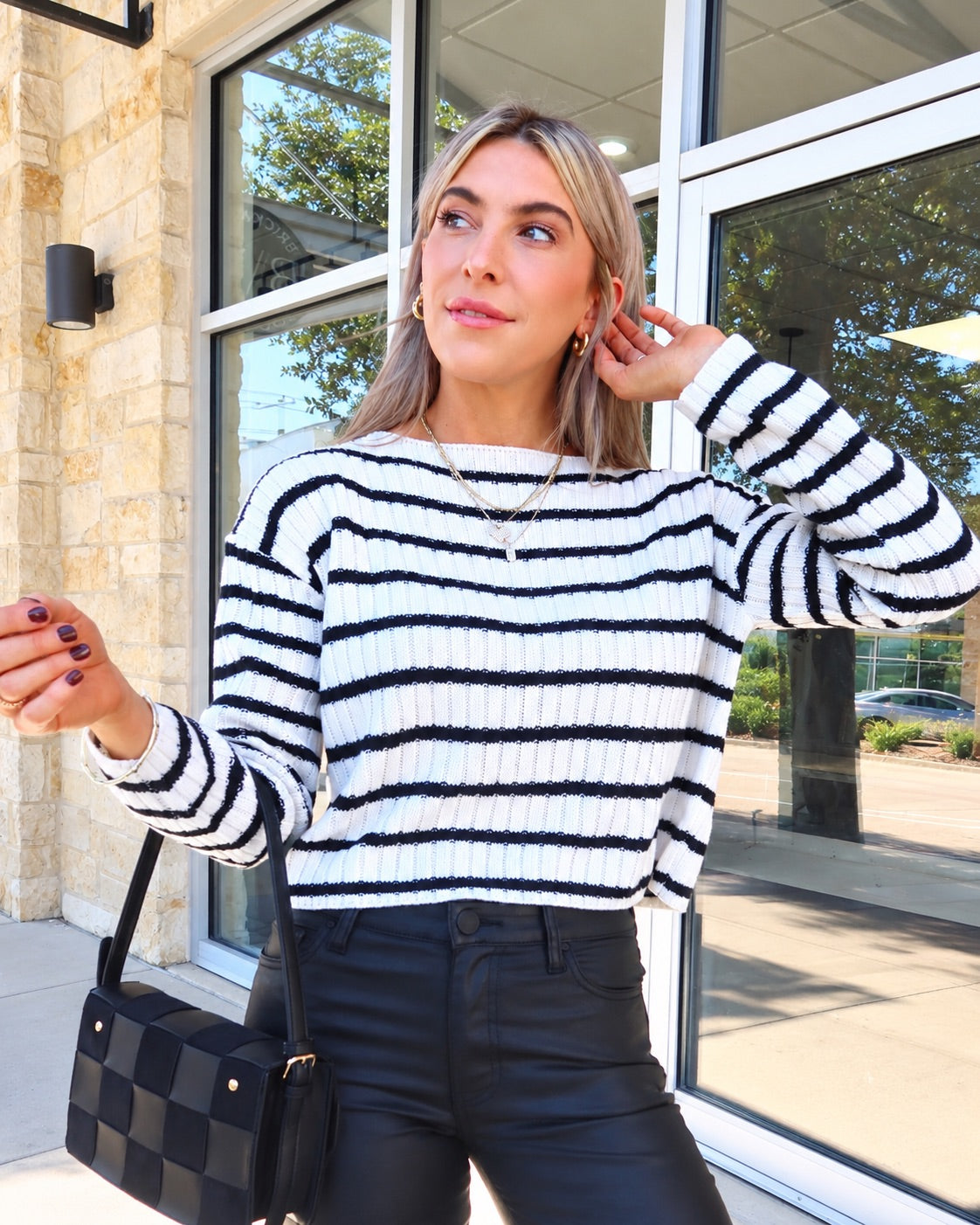 Rosslyn Top | Black + Cream