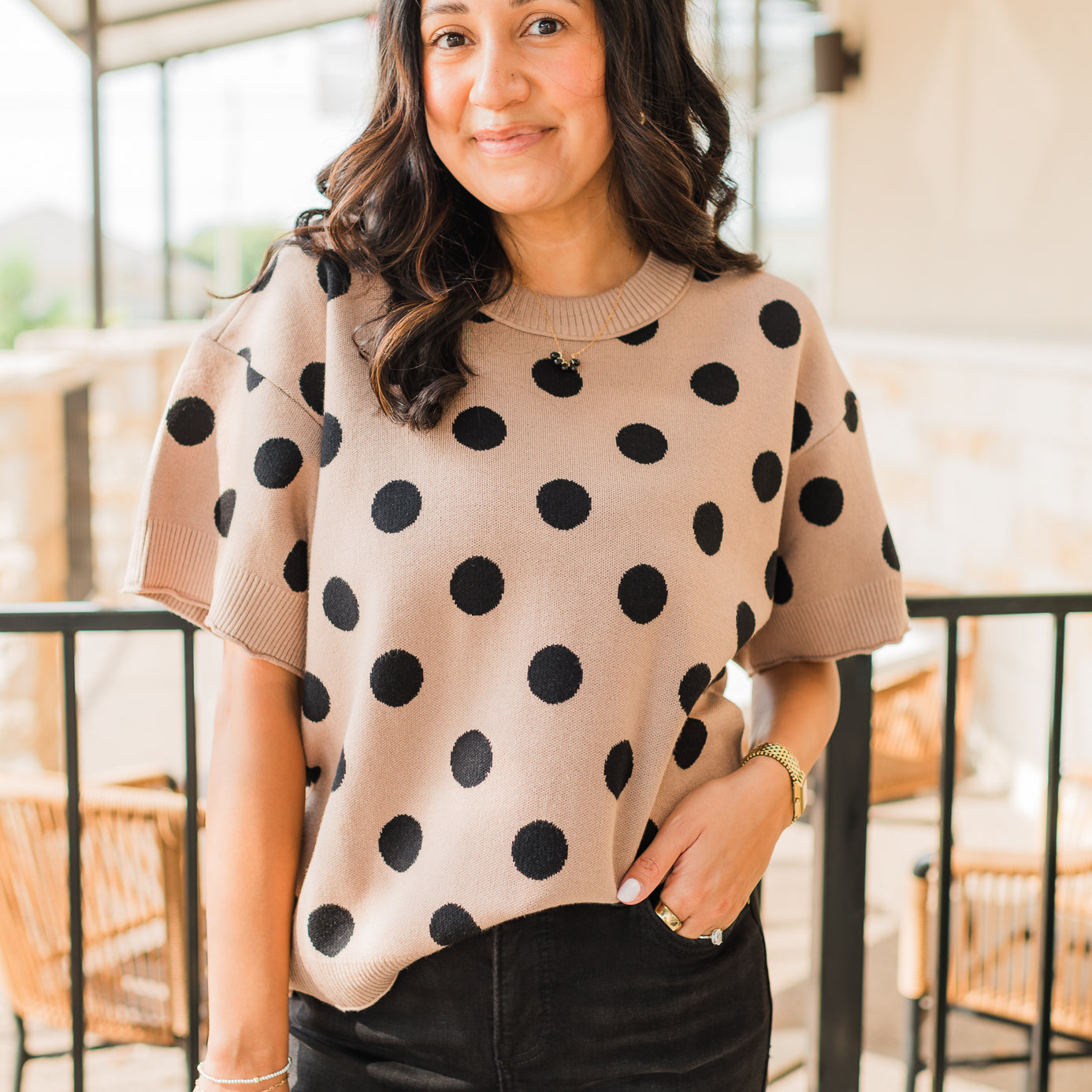 Hallie Sweater | Polka Dot