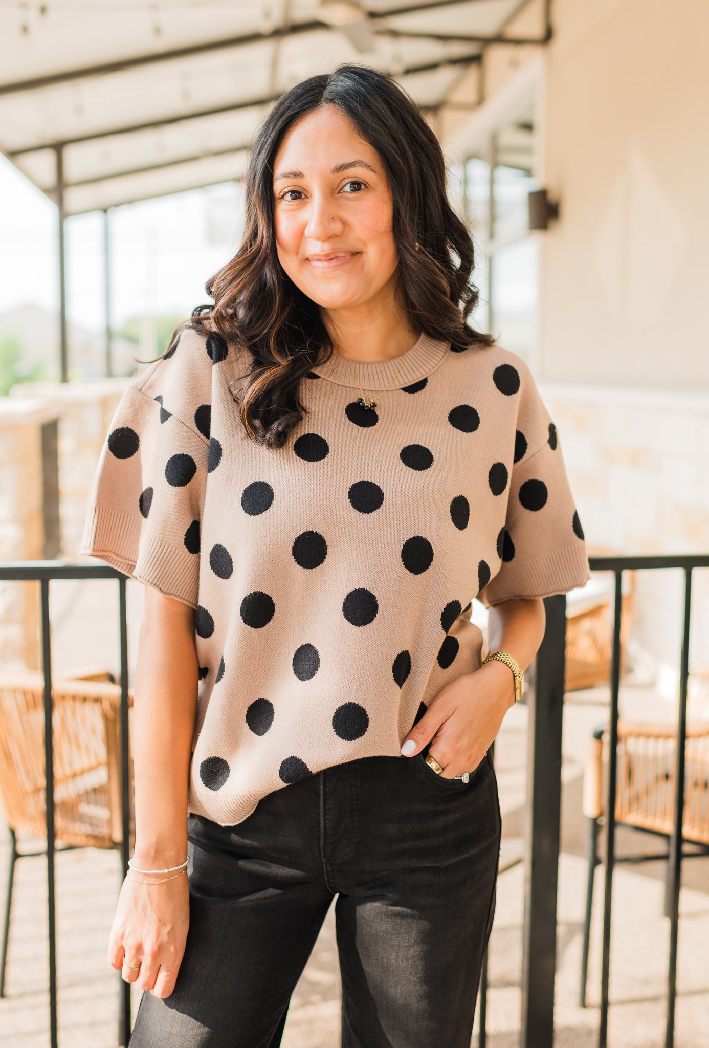 Hallie Sweater | Polka Dot