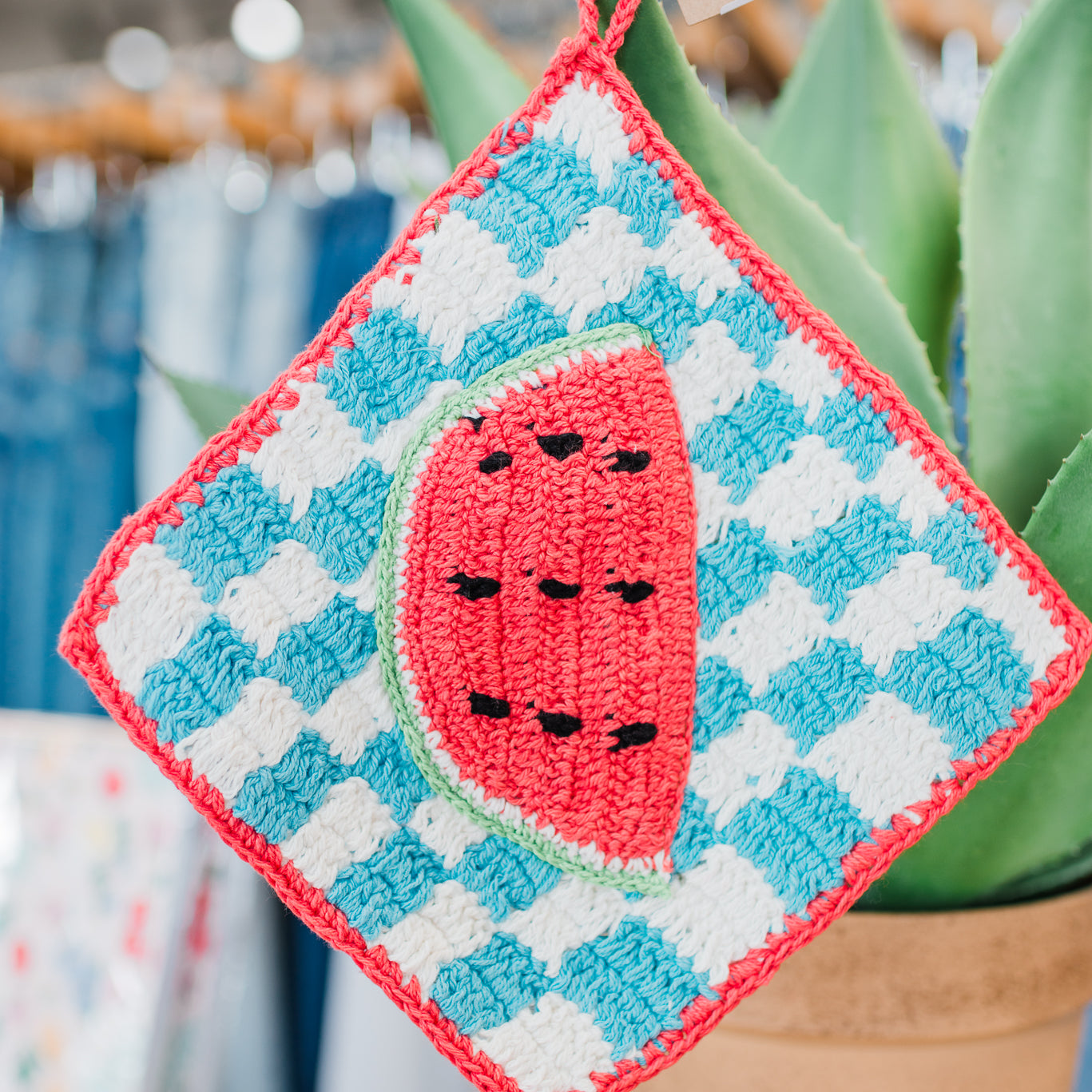 Crochet Trivet | Watermelon