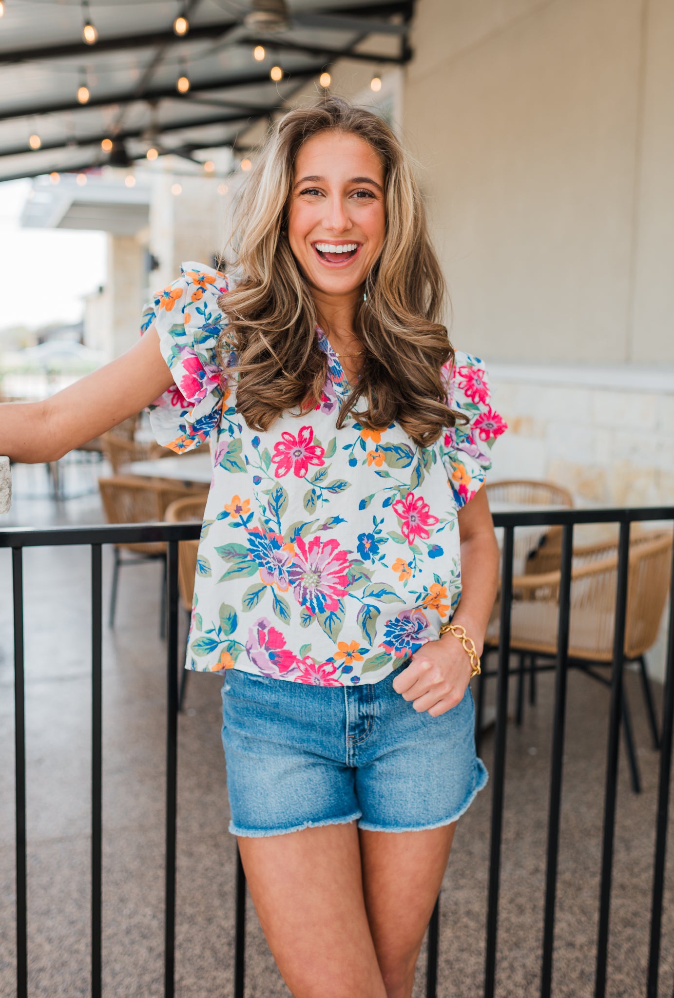 Gemma Top | Pink Floral