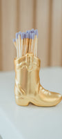 Match Holder | Metallic Gold Boot