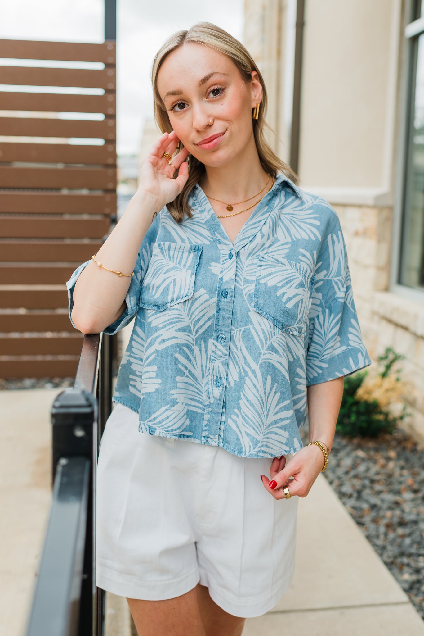 Brandon Top | Palm Leaf