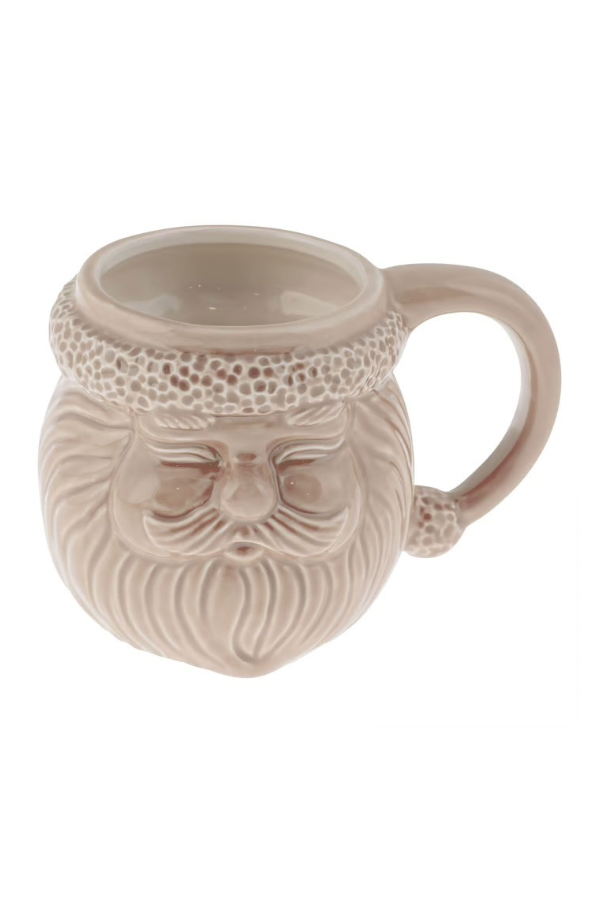 Cream Santa Mug