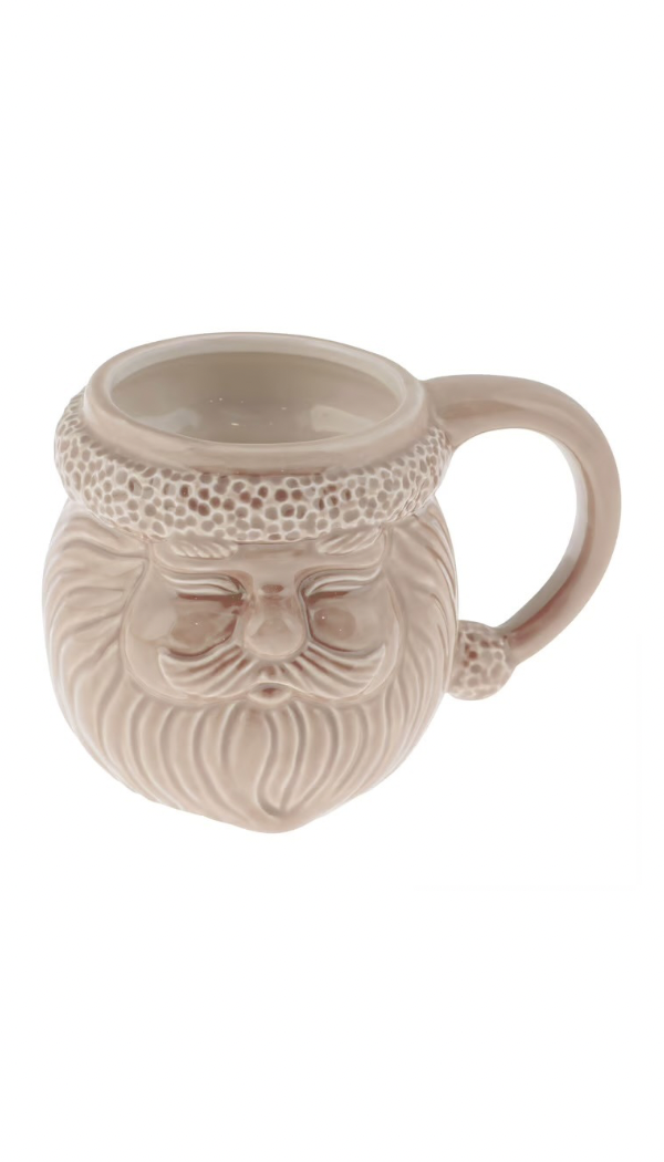 Cream Santa Mug