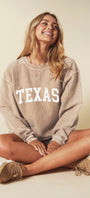 Texas Corded Pullover | Latte