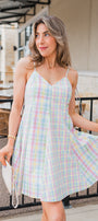 Teagan Dress | Plaid Multi