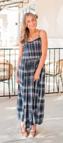 Evie Dress | Navy Plaid