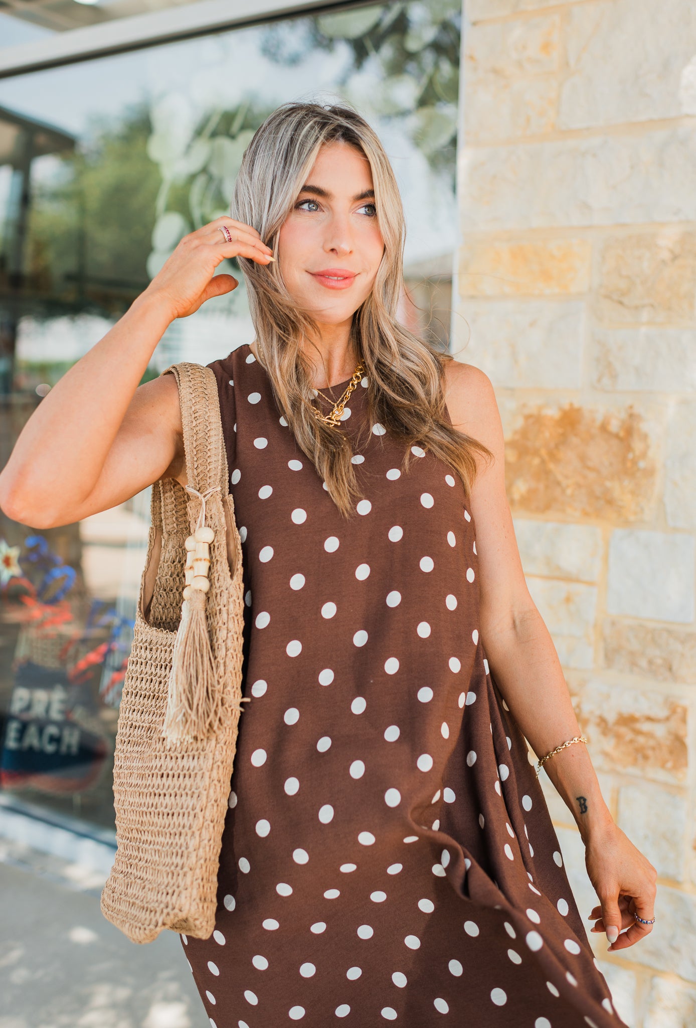 Colette Dress | Polka Dot Espresso