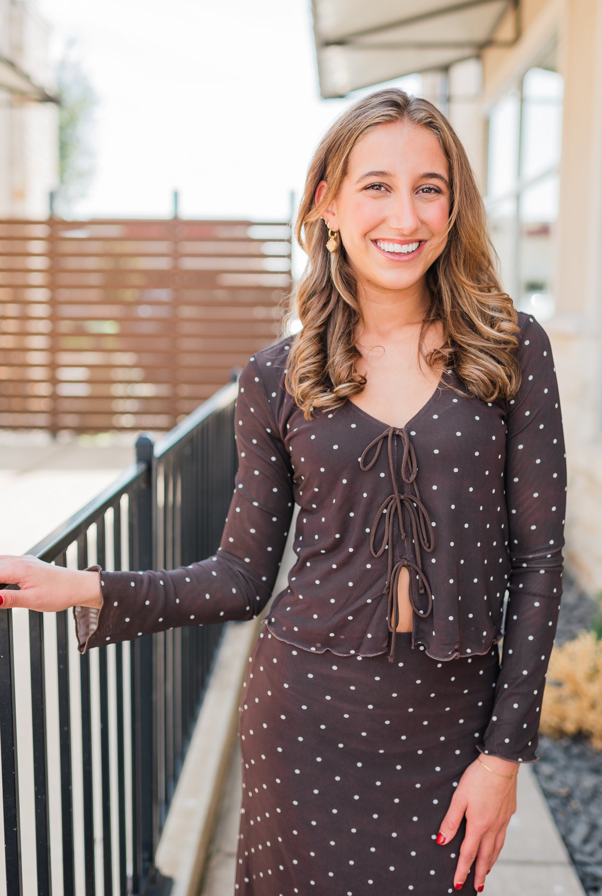 Z Supply | Amara Polka Dot Top | Dark Chocolate