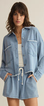 Z Supply | All Day Crop Whipstitch Jacket | Santorini Indigo