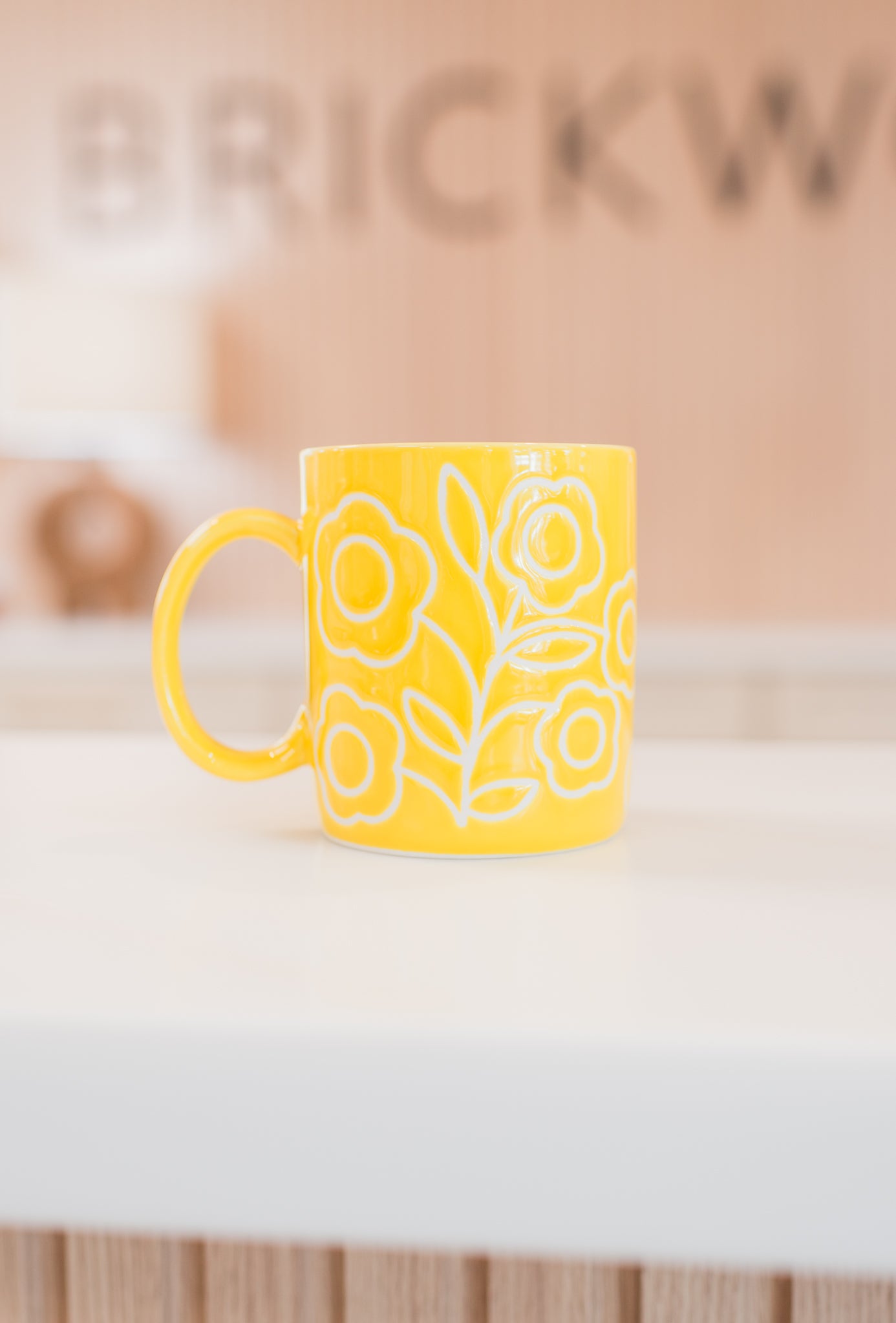 Zoe Flower Mug | Yellow