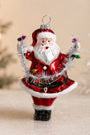 Santa Holding Lights Ornament
