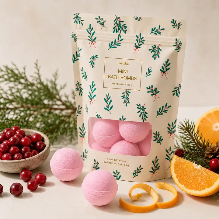 Mini Bath Bombs | Christmas Holly