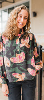 Carter Top | Pine Floral