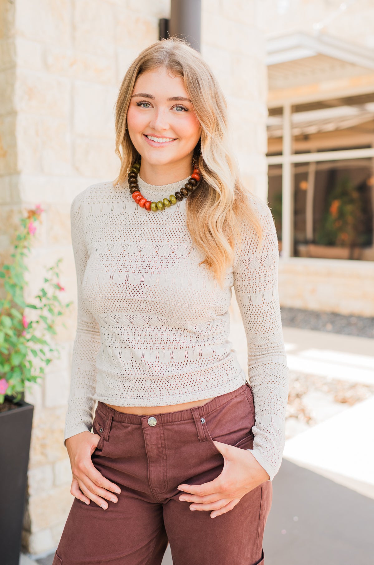 Avery Sweater Top | Soft Ecru