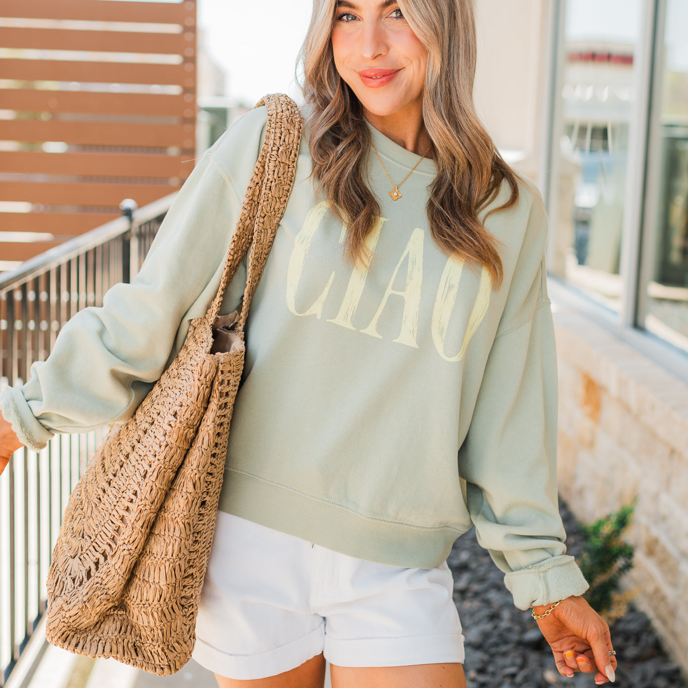 Z Supply | Ciao First Date Sweatshirt | Bay Leaf