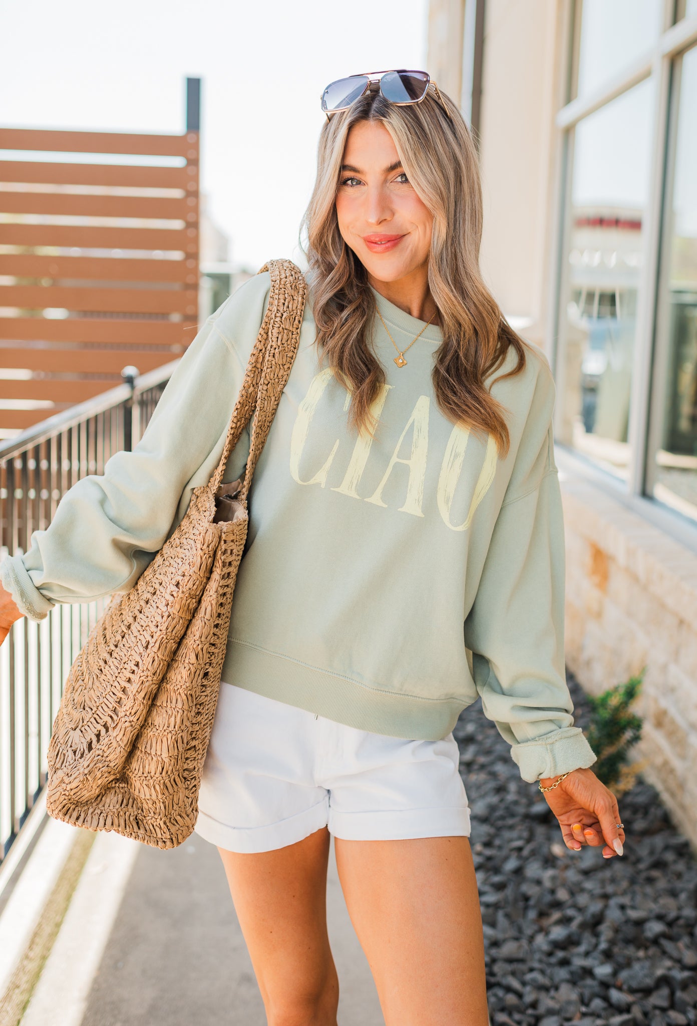 Z Supply | Ciao First Date Sweatshirt | Bay Leaf