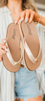 Off The Deep End Sandals | Gold