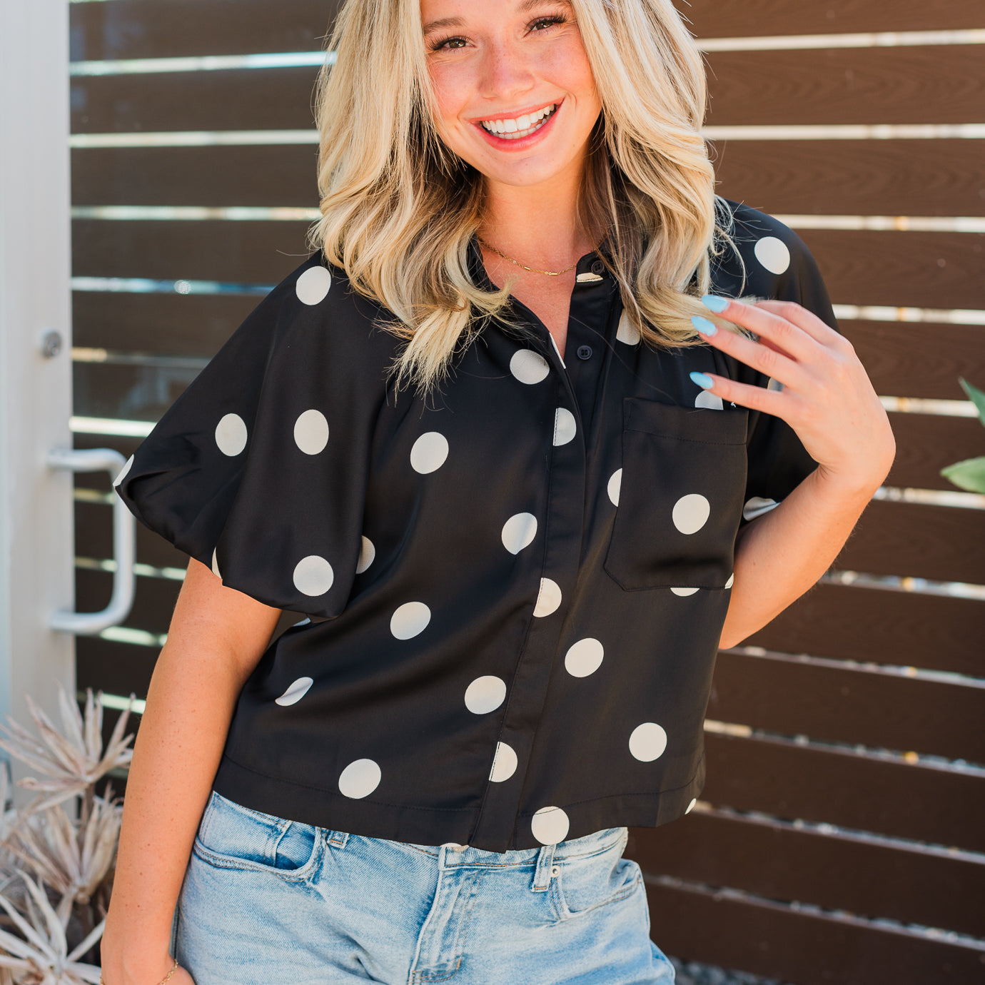 Riley Top | Black Dots