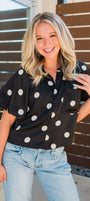 Riley Top | Black Dots