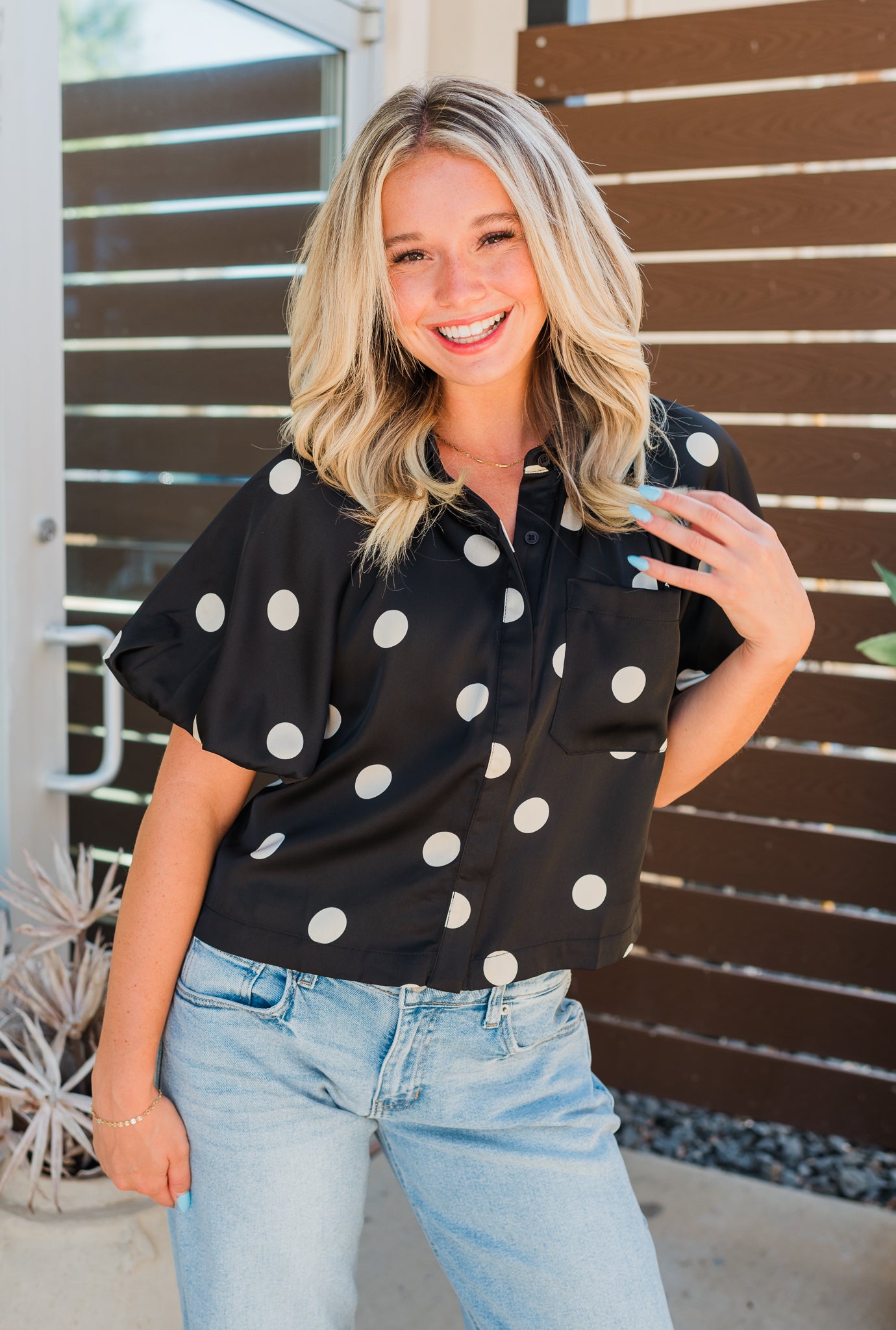 Riley Top | Black Dots