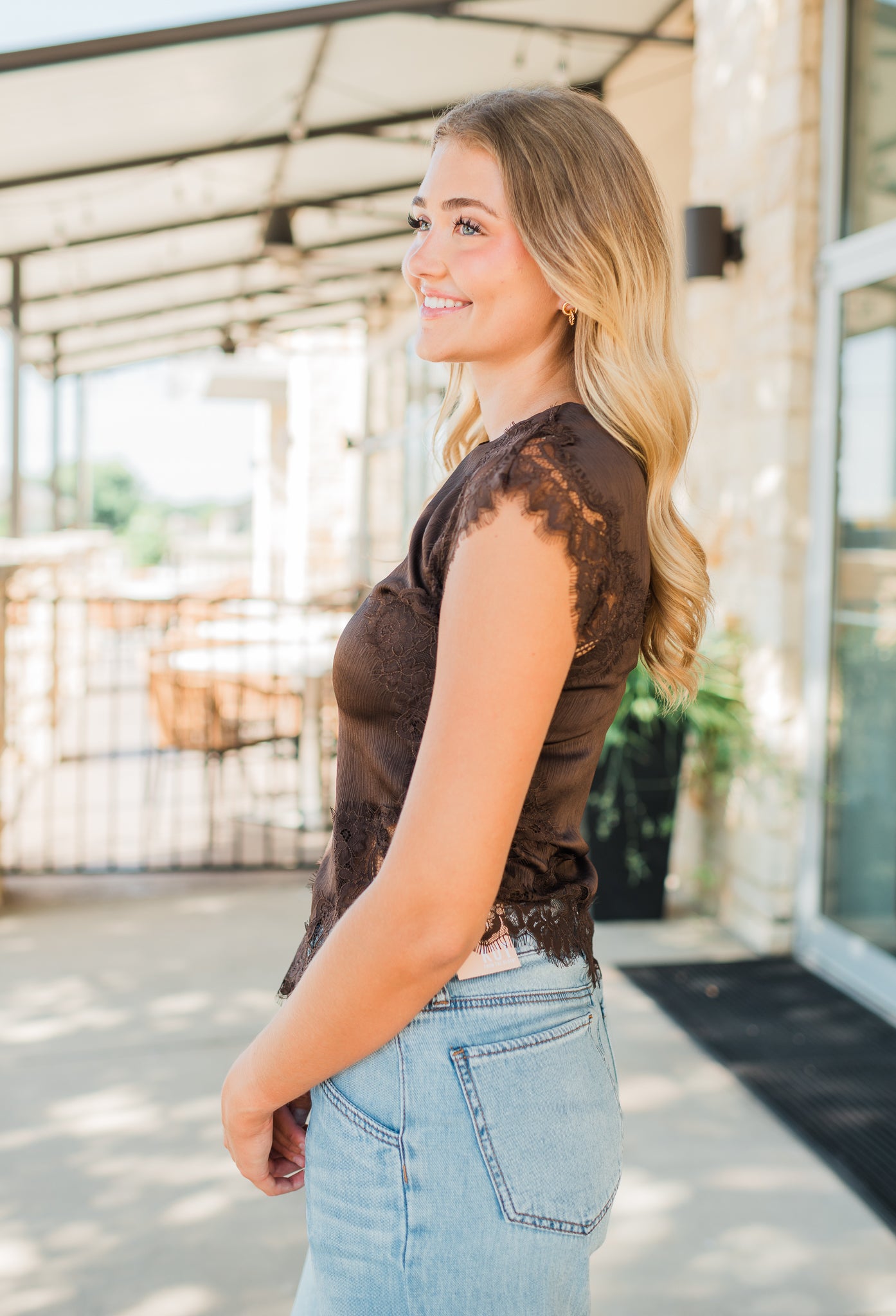 Laurel Lace Top | Espresso