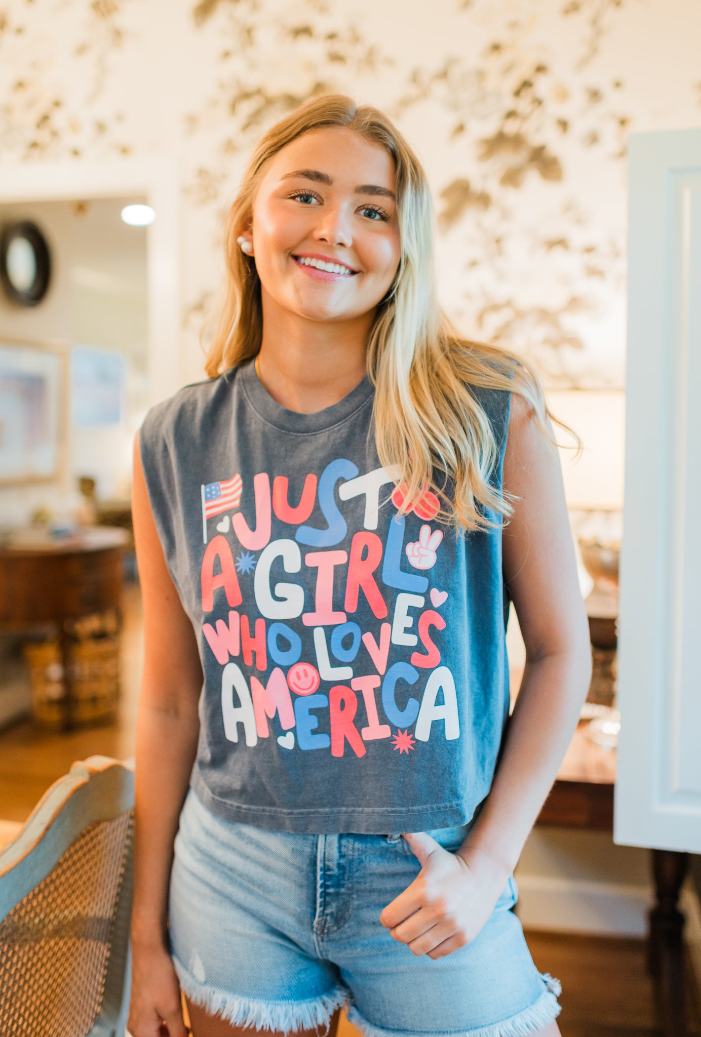 Summer Tank | Just A Girl Who Loves America