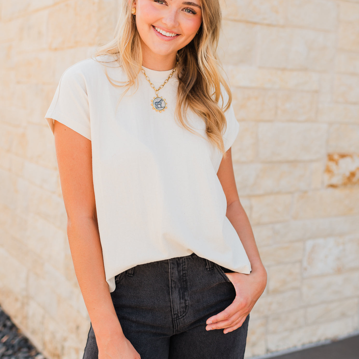 Riley Tee | Cream