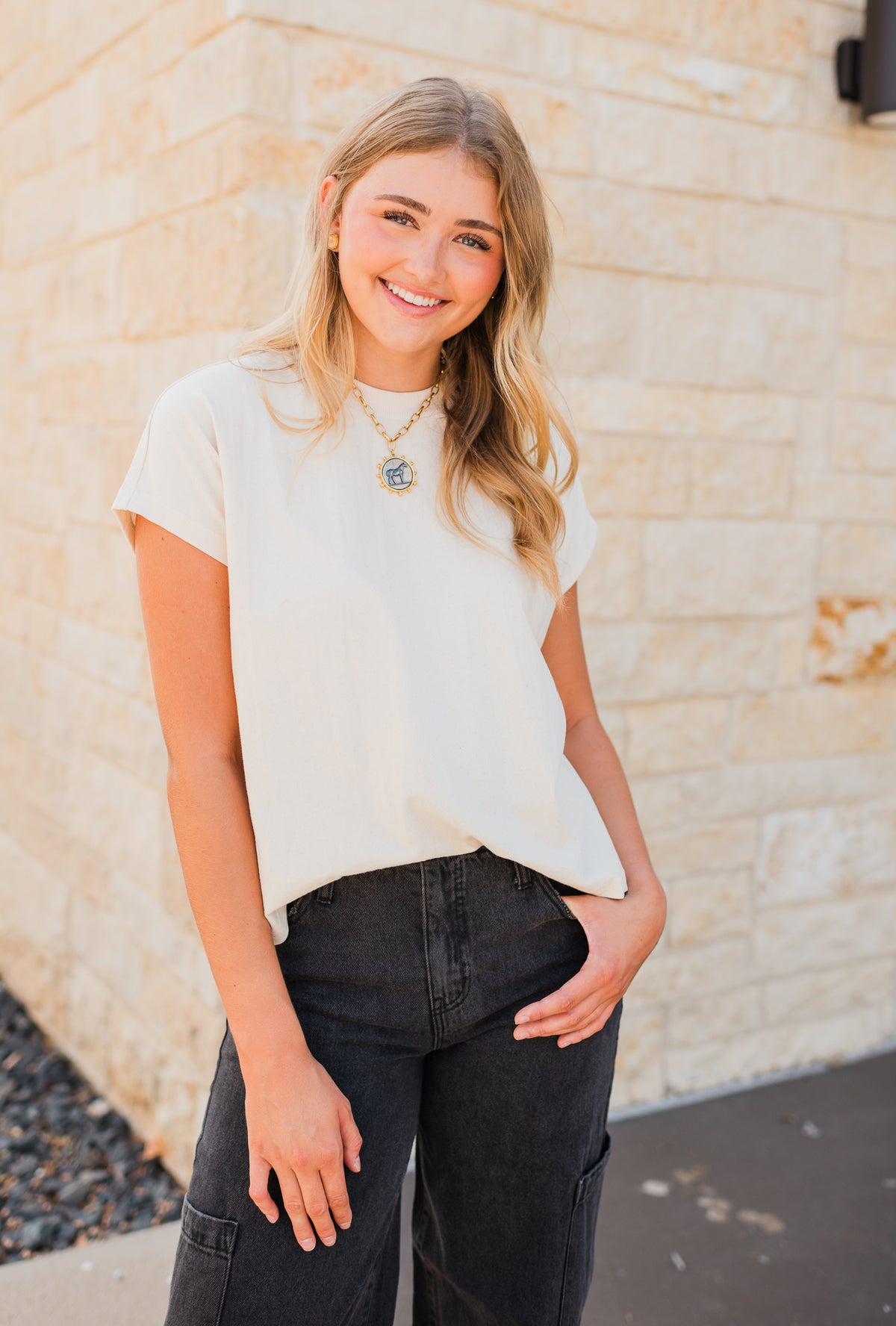 Riley Tee | Cream