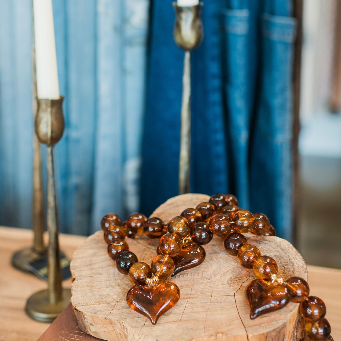 Necklace | Dark Tortoise Heart