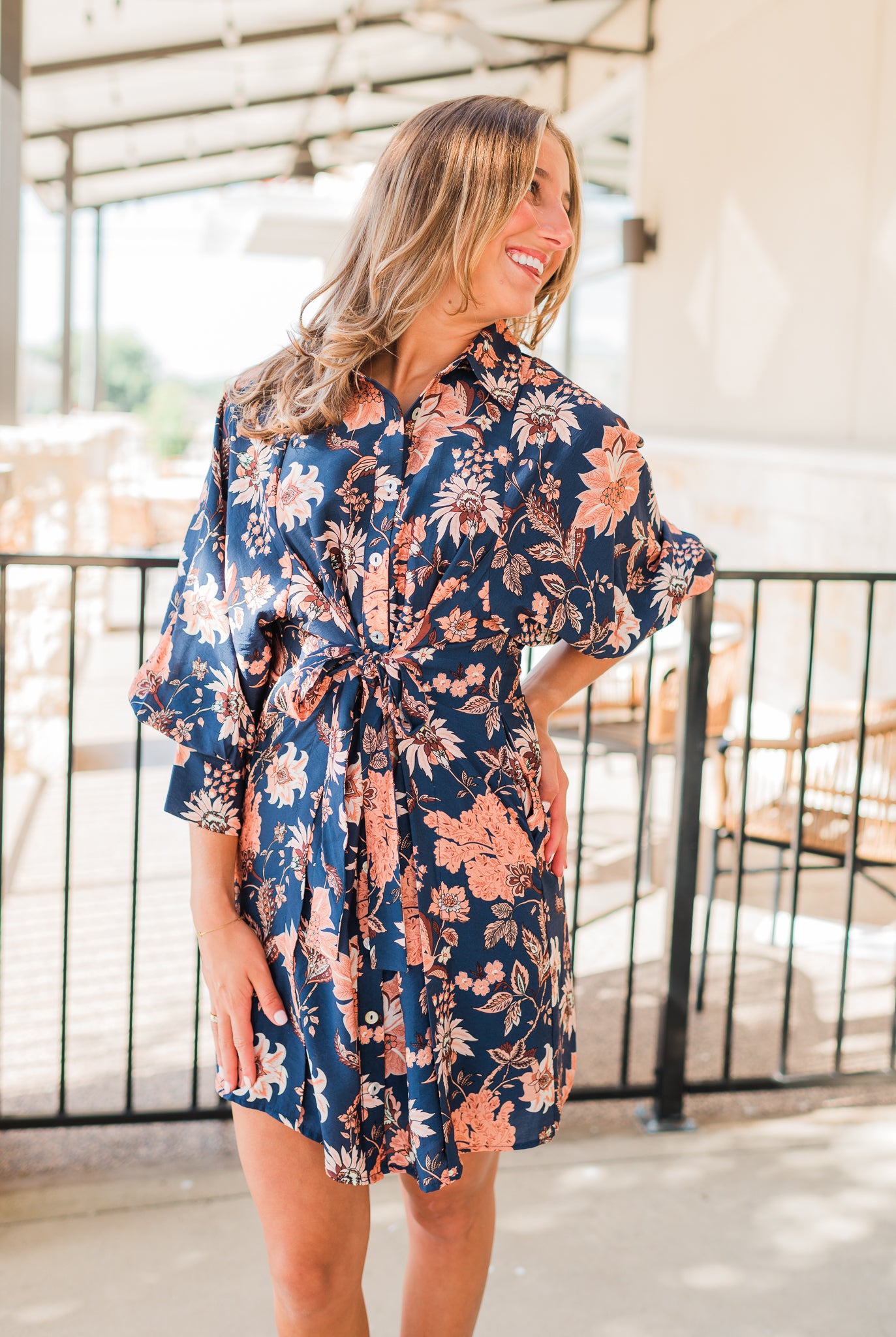 Greenville Dress | Navy Floral