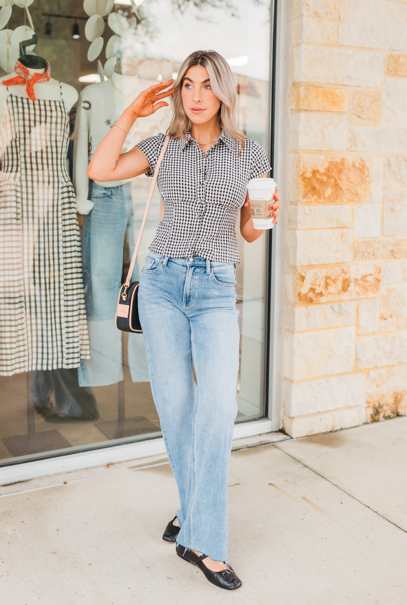 Taryn Top | Black Gingham