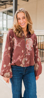 Ellery Jacket | Merlot Floral