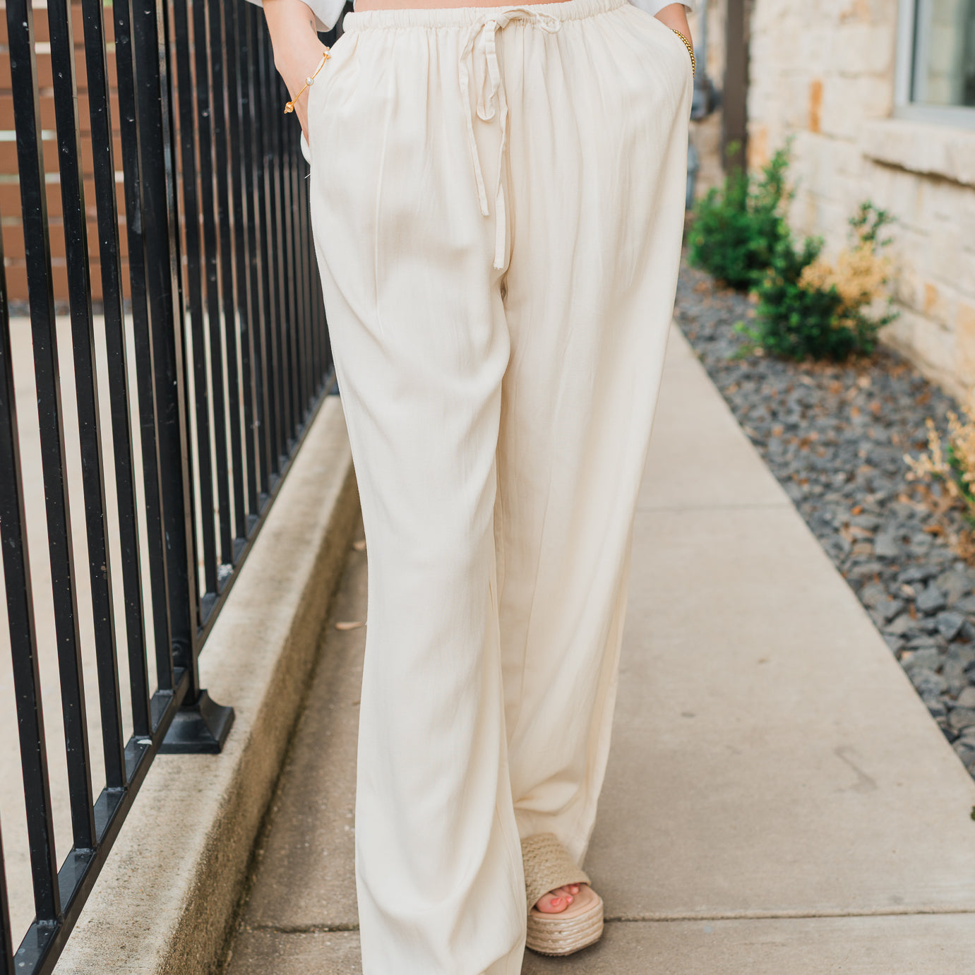 La Jolla Pants | Linen Ecru