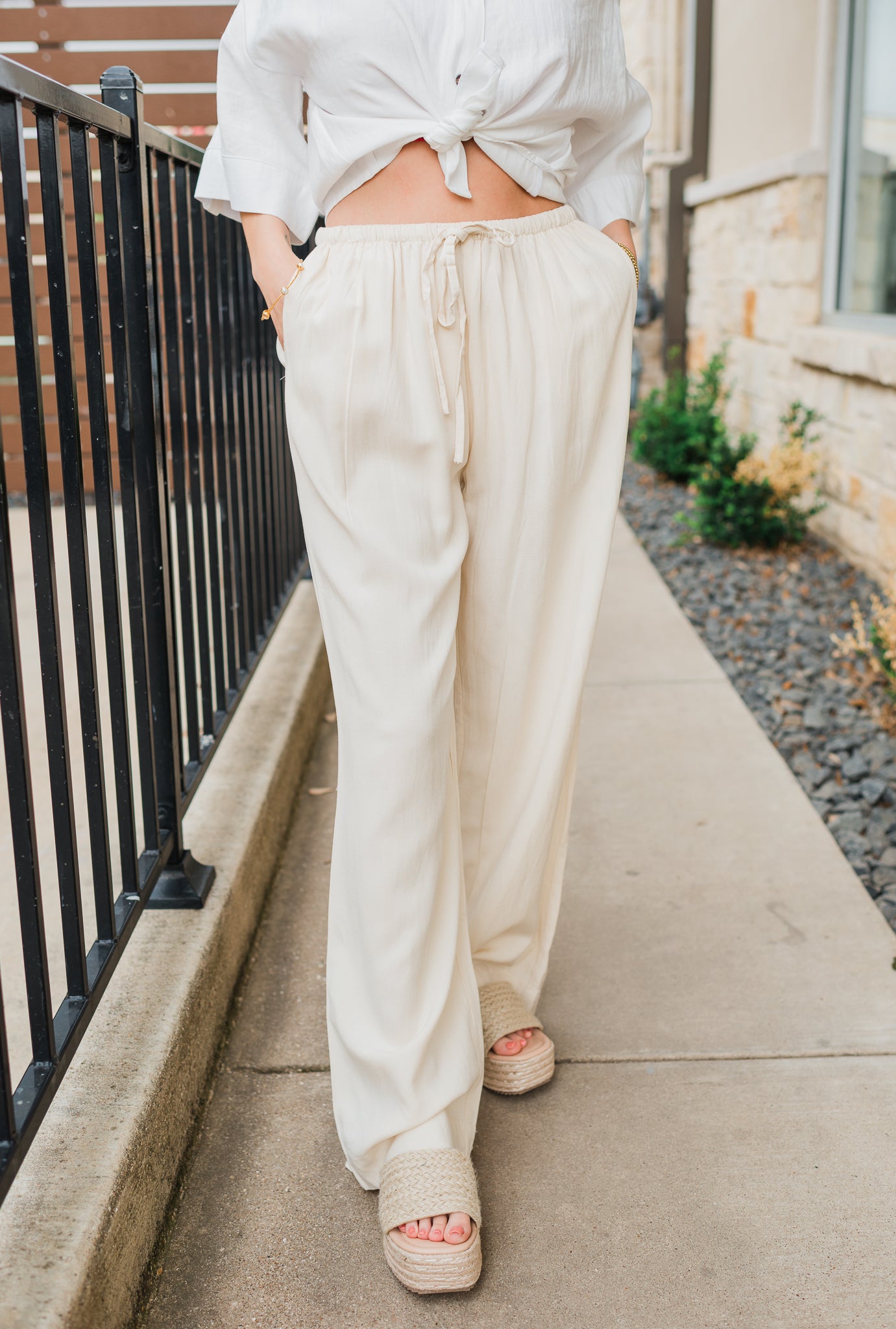 La Jolla Pants | Linen Ecru