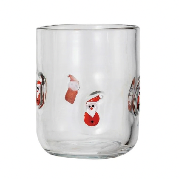 Holiday Icon Glass | Santa