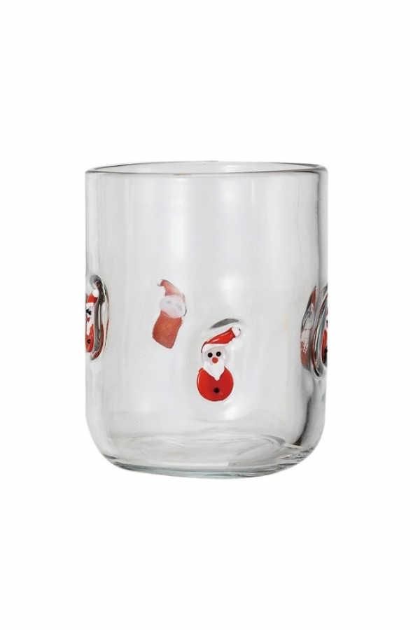 Holiday Icon Glass | Santa