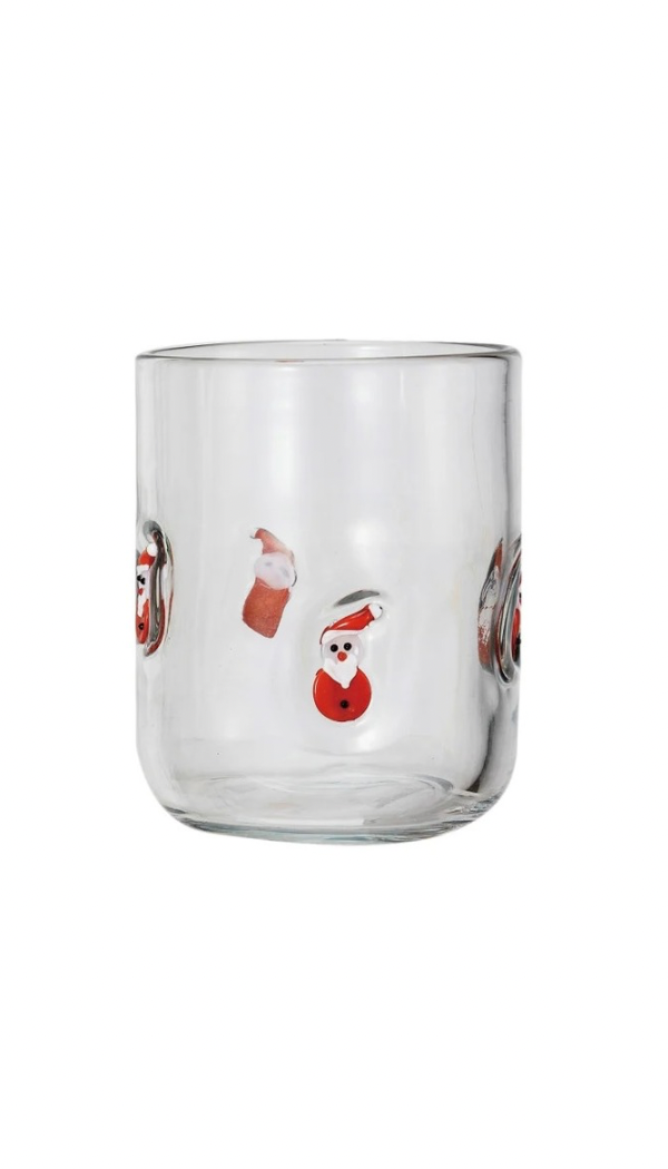 Holiday Icon Glass | Santa