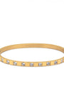 Brenda Grands | 18K Gold Plated Bangle | Structured Diamond