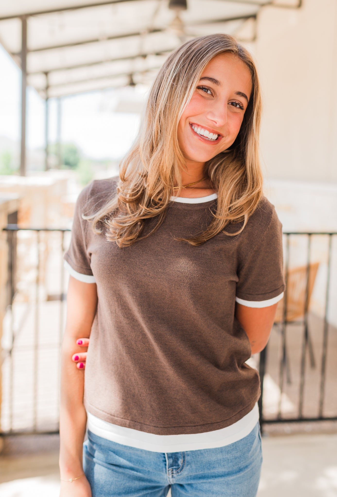 Conley Knit Top | Coco Brown