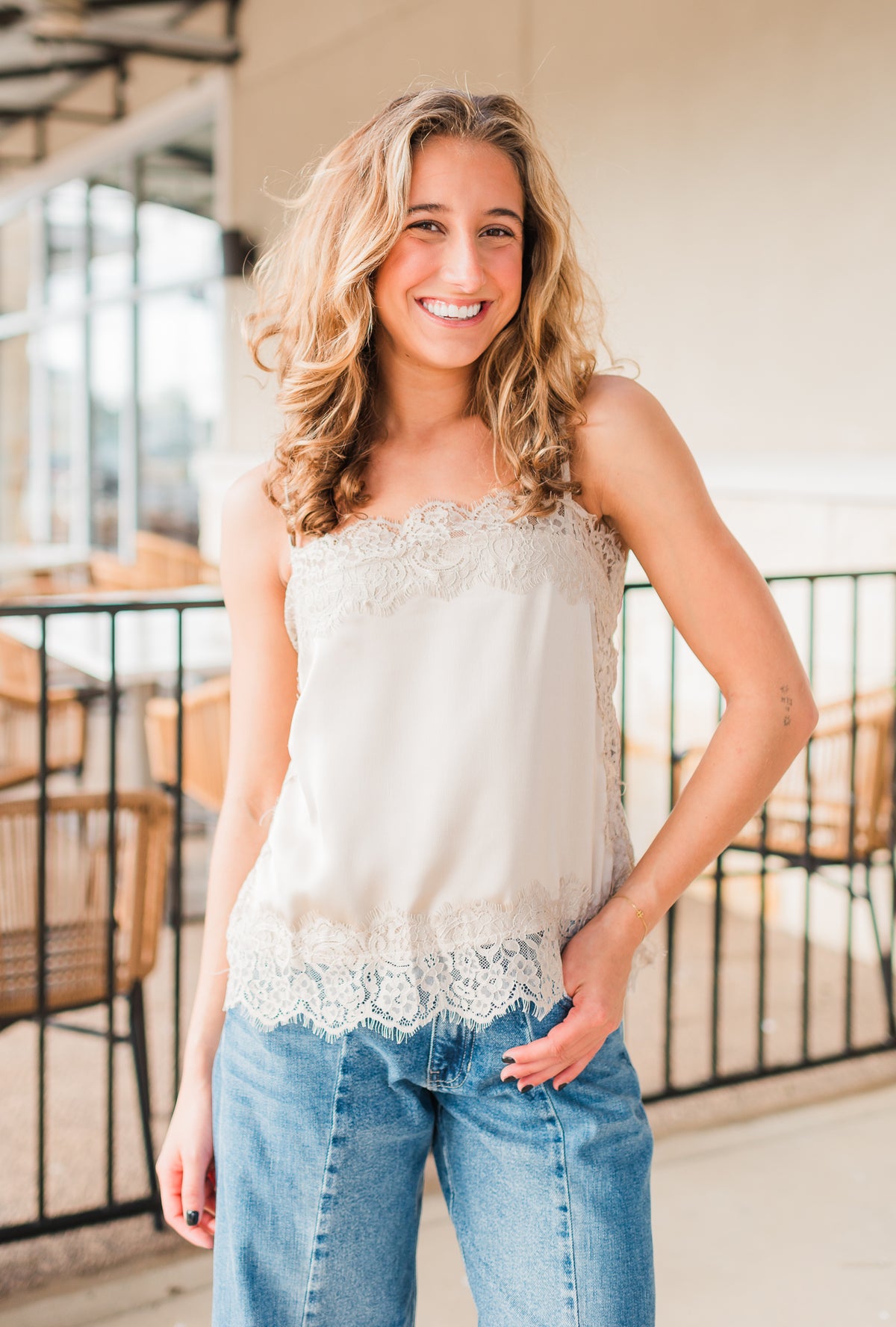 Waverly Lace Cami | Taupe