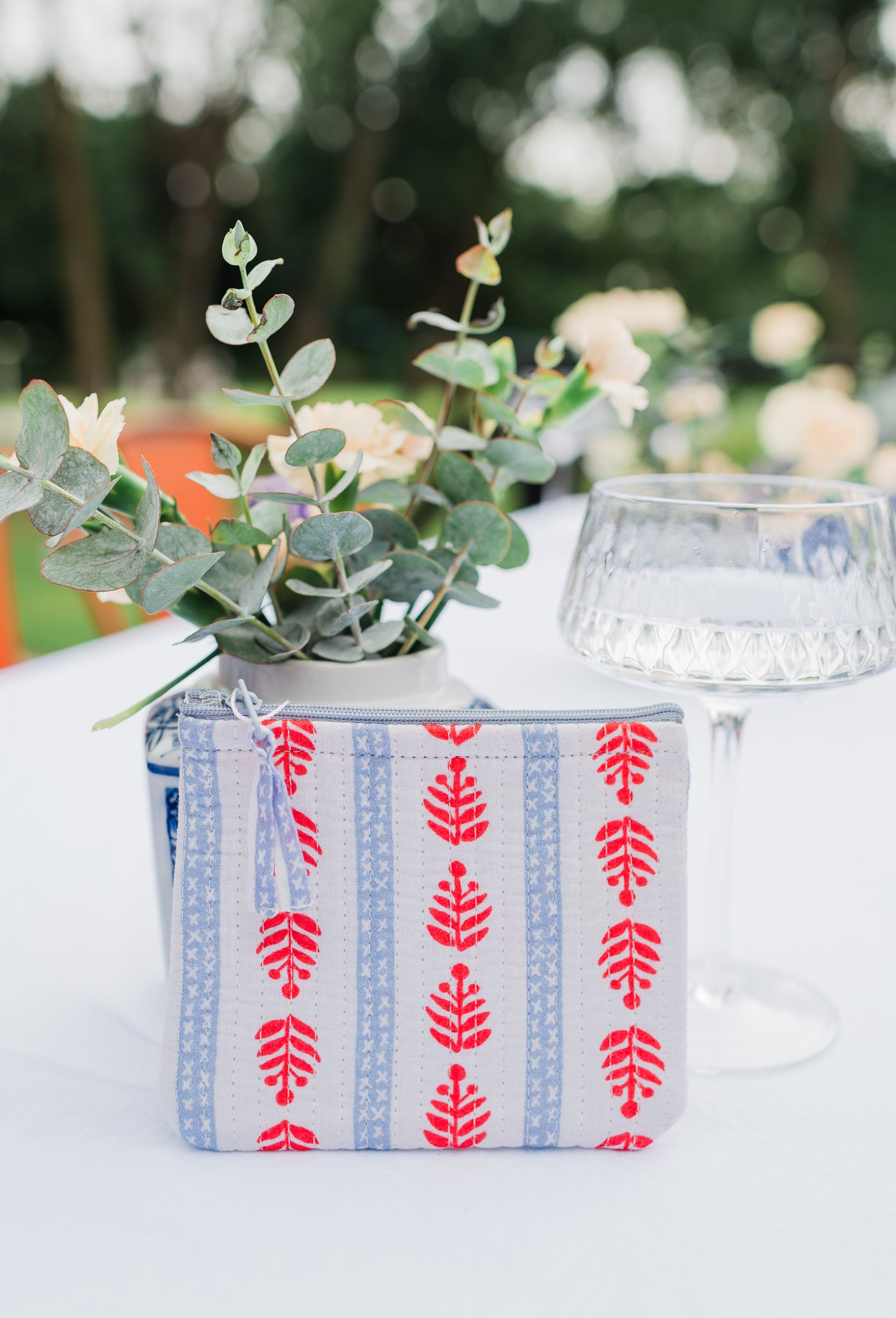 Small Quilted Pouch | White Americana