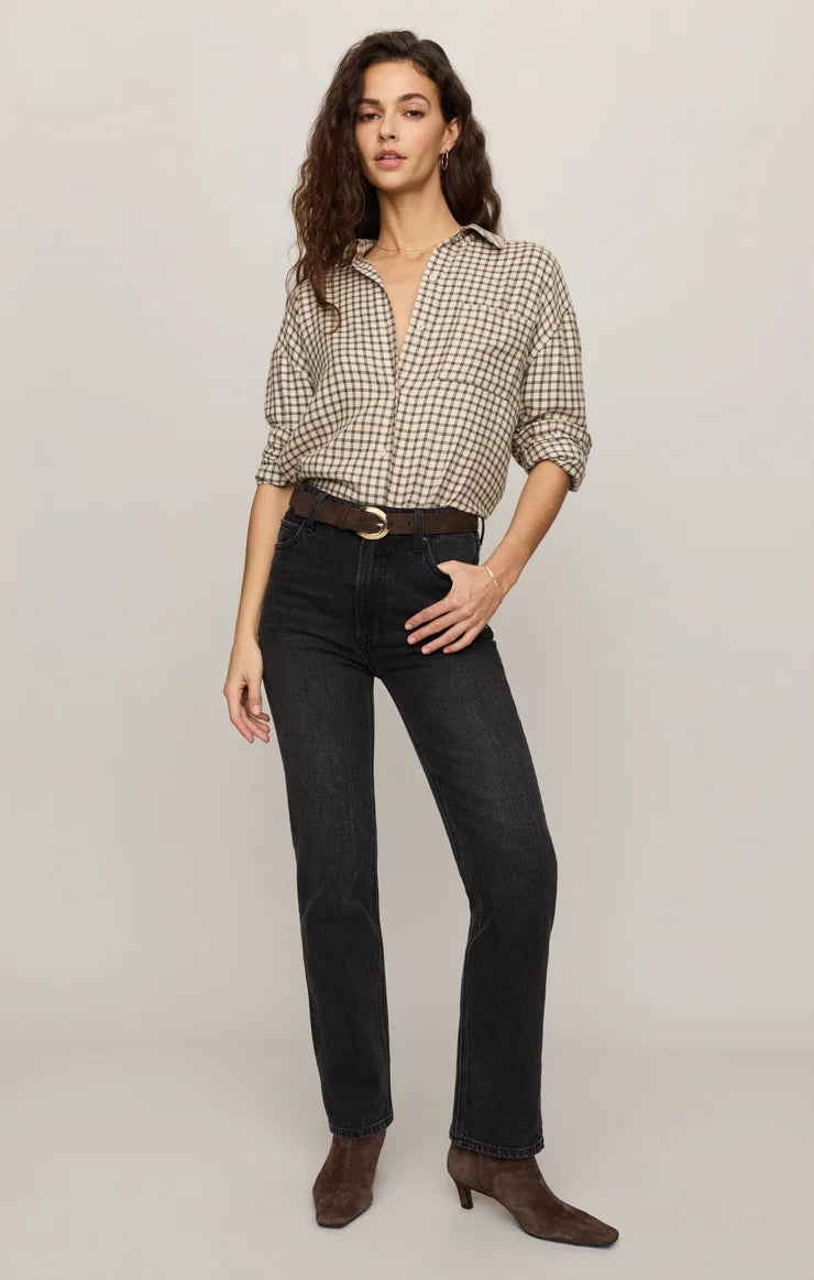 River Plaid Button Up | Dark Chocolate