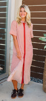 Austin Stripe Dress | Burnt Orange
