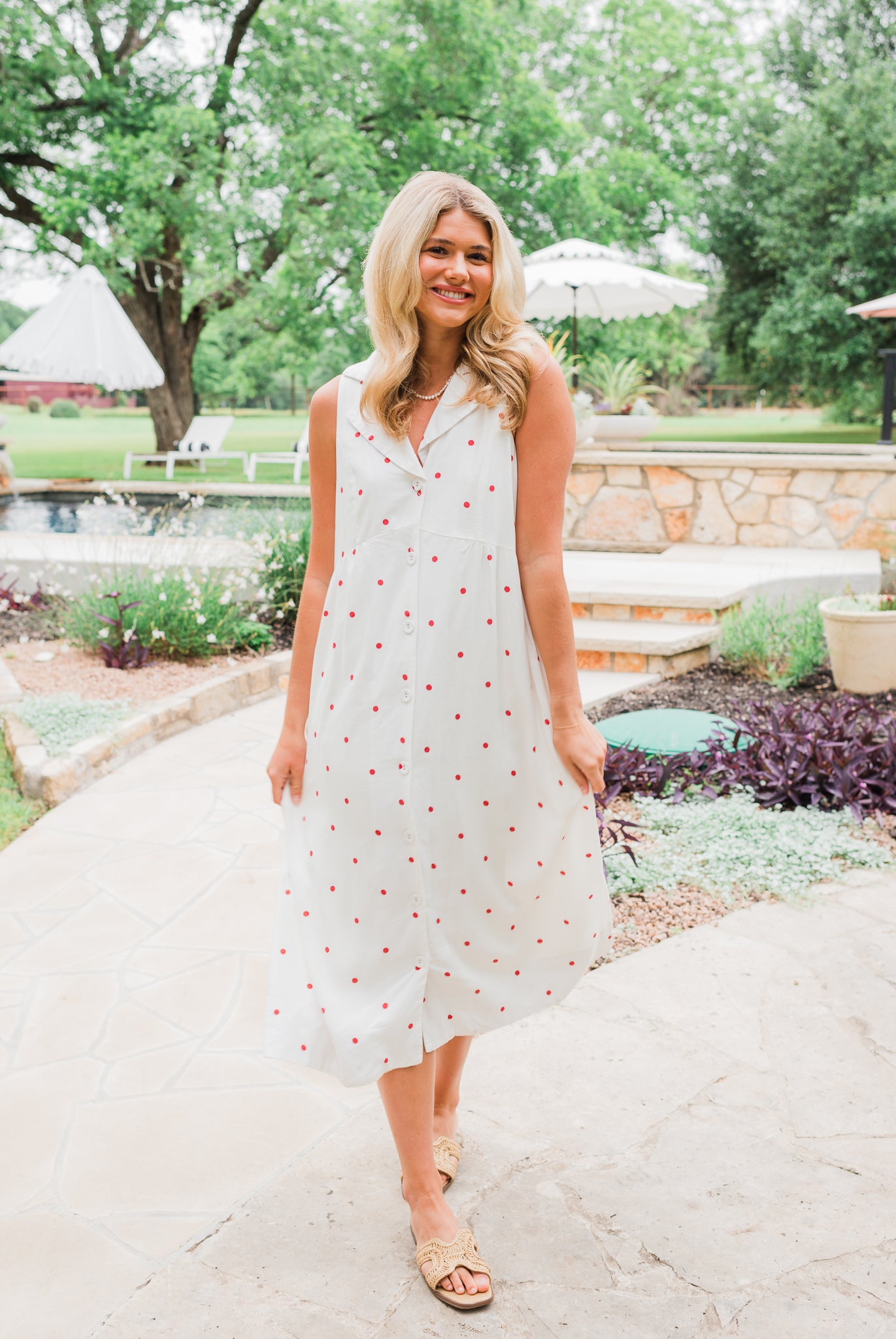 Ceri Dress | Cardinal Dot