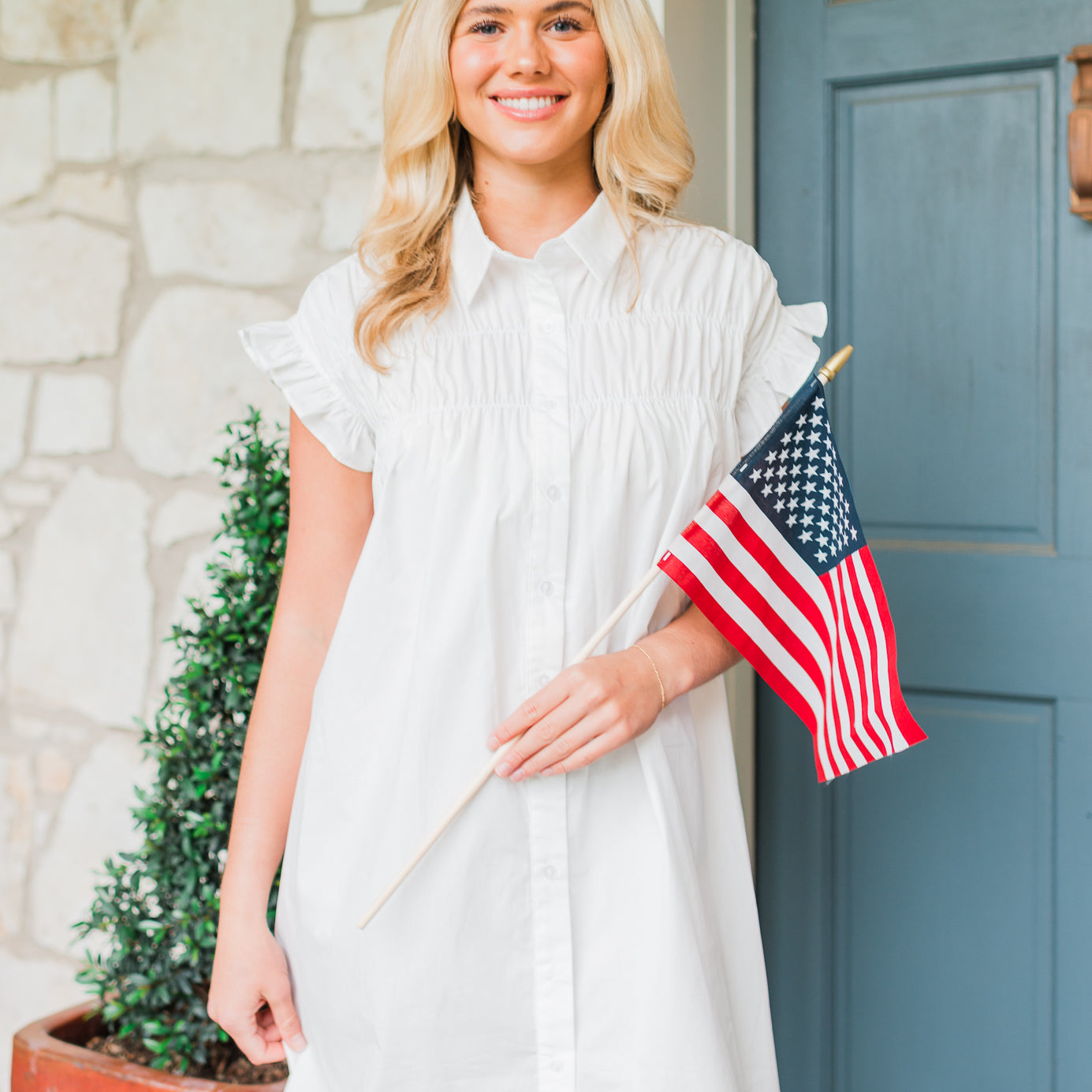 Bon Voyage Dress | White